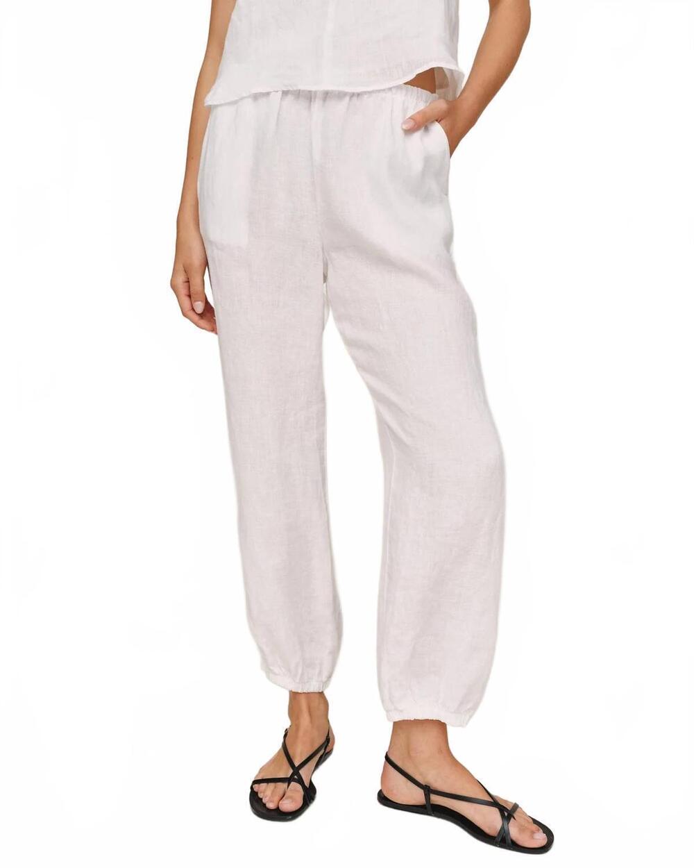 NEW BELLA DAHL femme jogger pants in white